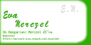eva merczel business card